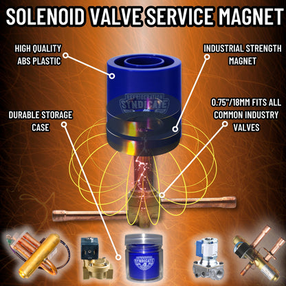 Refrigeration Syndicate Solenoid Valve Magnet Tool With Canister Case